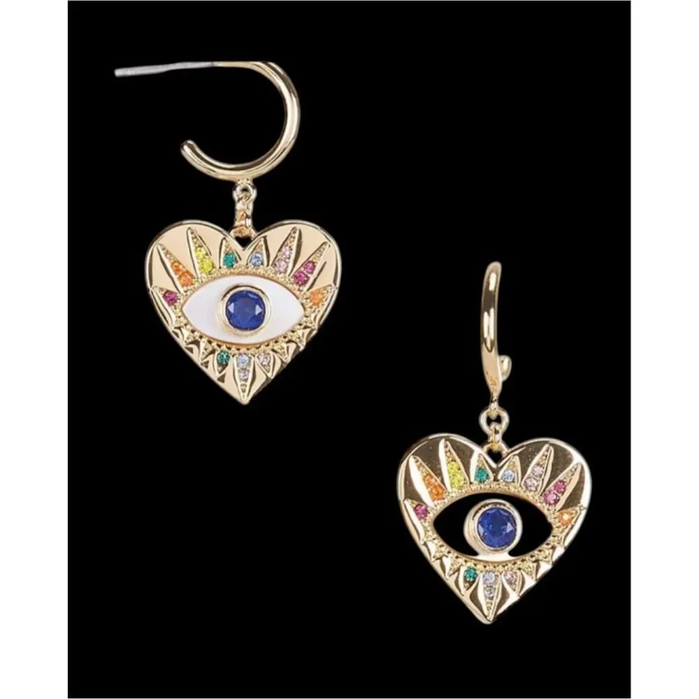 Kate Spade NEW earrings - Evil Eye Huggie Drop Earrings